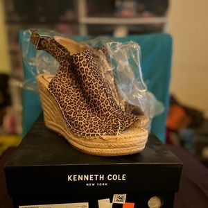 Leopard Print Wedge Sandals